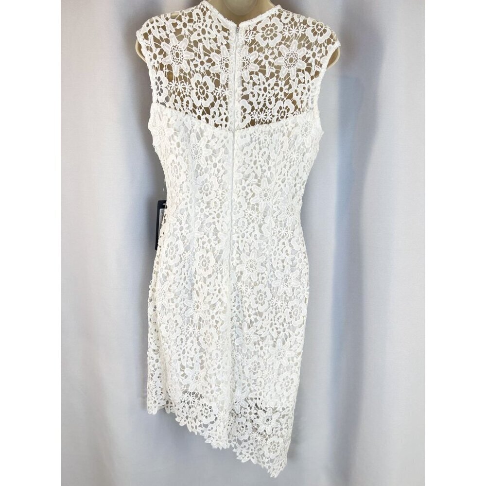NWT Bebe White Lace Crochet Midi Dress $129 - Picture 8 of 14
